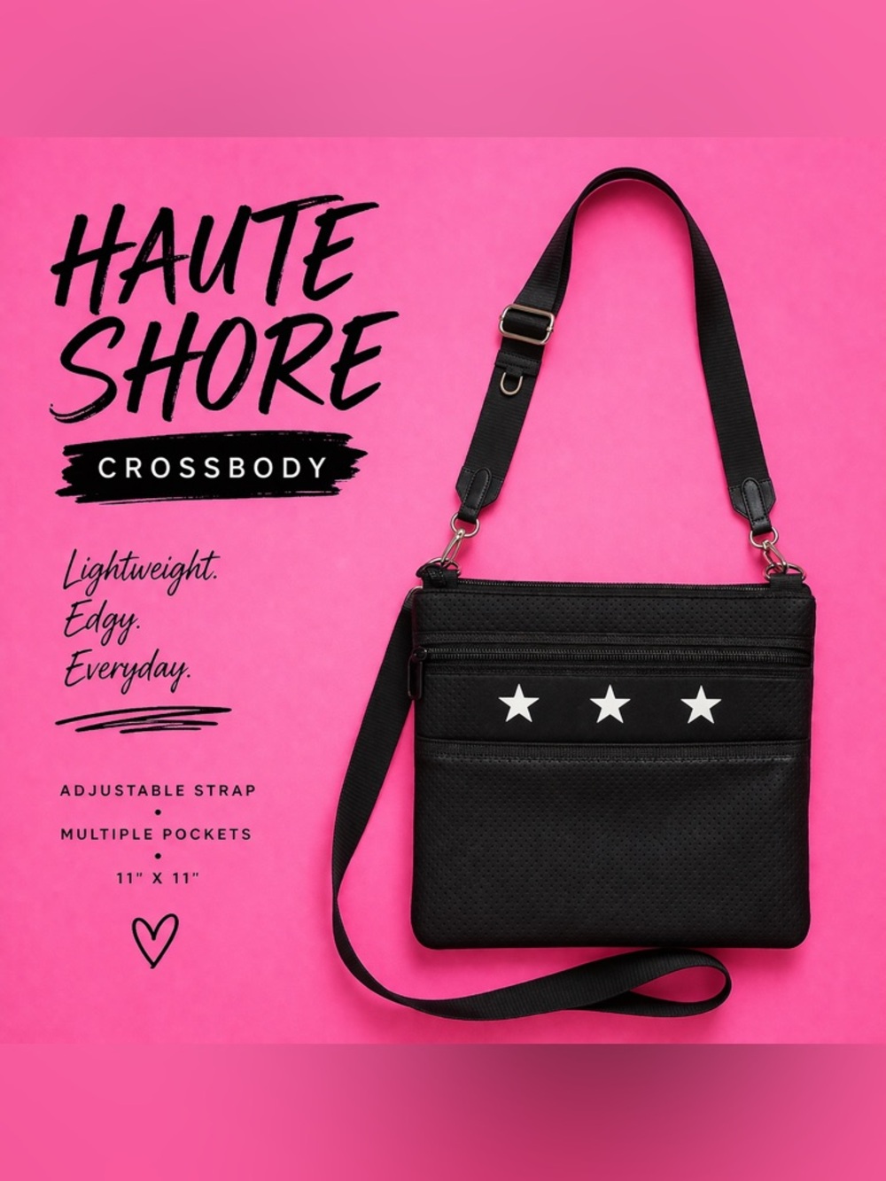 HAUTE SHORE Black Interior Label Crossbody